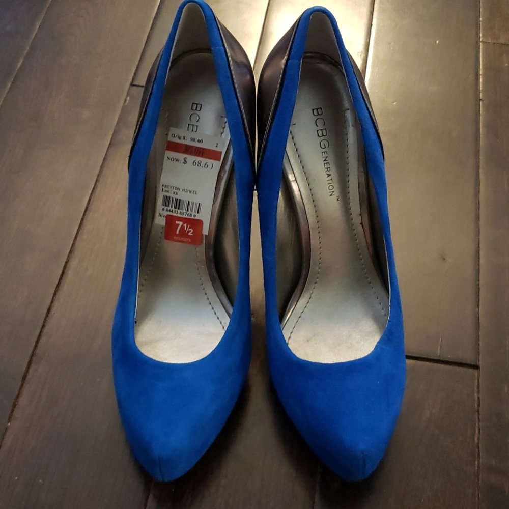 BCBG Generation Royal Blue/Silver Pumps